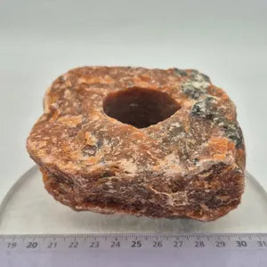 Orange Calcite Candle Holder, Crystal Candle Tea Light