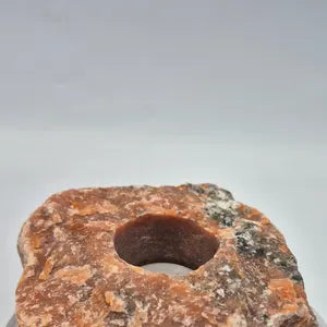 Orange Calcite Candle Holder, Crystal Candle Tea Light