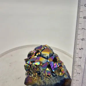 Amethyst Titanium Cluster, Druzy Rainbow Amethyst, Rainbow Aura Amethyst Crystal Specimen