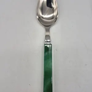 Handcrafted Green Agate Brazilian Cutlery Set with Stainless Steel – Elegant Design Crystal Set for Dining