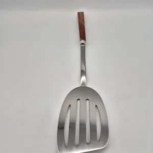 Handcrafted Brown Brazilian Agate & Stainless Steel Frying Shovel
