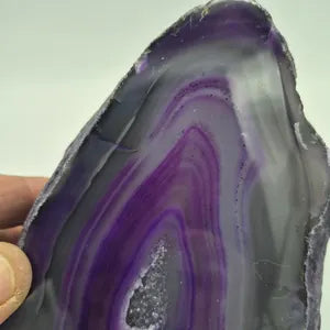 Purple Agate Geode Self Standing Crystal - Agate Slice - Collector's Piece - Crystal Interior Decor