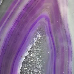 Purple Agate Geode Self Standing Crystal - Agate Slice - Collector's Piece - Crystal Interior Decor