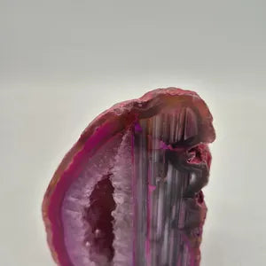 Fuchsia Agate Stone | Natural Crystal Decor | Pink Agate Slice for Home or Office