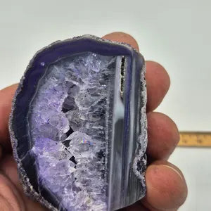 Self-Standing Purple Agate Stone | Natural Agate Crystal Decor