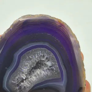 Self-Standing Purple Agate Stone | Natural Agate Crystal Decor