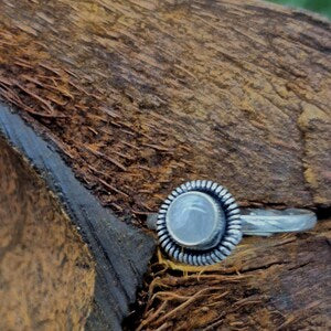 Moonstone Silver Plated Adjustable Ring for Women