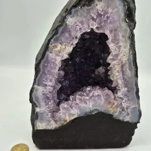 Large Amethyst Cathedral Geode – Deep Purple Crystal Cave