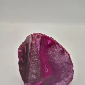 Self-Standing Pink Agate Stone | Natural Agate Crystal Decor