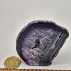 Self-Standing Purple Agate Stone | Natural Agate Crystal Decor