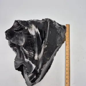 Shark Tooth Freeform Obsidian, Collector's Piece Rough Black Mineral