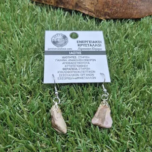 Polished Jasper Dangle Earrings – Handmade Natural Stone Earrings