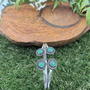 Green Aventurine Silver Plated Bracelet for Women