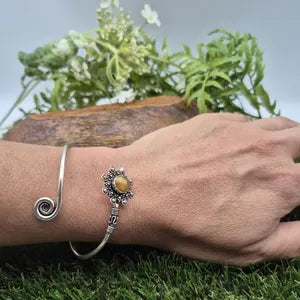 Tiger Eye Silver Plated Bracelet for Women