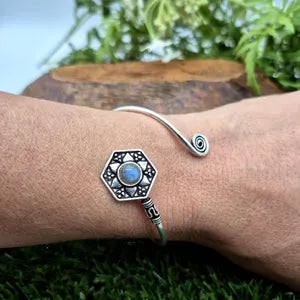 Labradorite Silver plated Adjustable Bracelet