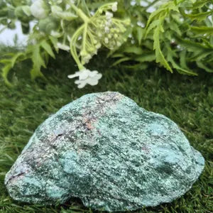 Rough Fuchsite Specimen | Natural Green Healing Crystal | Unique Crystal Home Decor