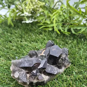 Raw Smoky Quartz Cluster • Natural Crystal Point