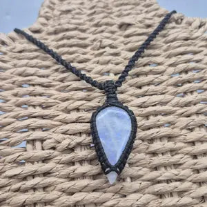 Moonstone Handmade Wrapped Macrame Necklace - Healing Stone