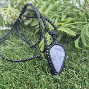 Moonstone Handmade Wrapped Macrame Necklace - Healing Stone