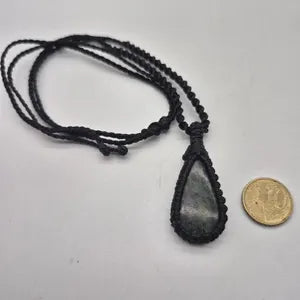 Ruby Zoisite Crystal Macrame Necklace