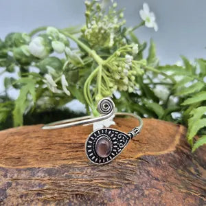 Amethyst Silver Plated Adjustable Bracelet for Women