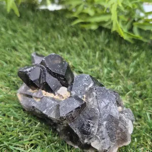 Raw Smoky Quartz Cluster • Natural Crystal Point