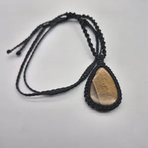 Tiger Eye  Macrame Wrapped Necklace - Protection Gift Accessories