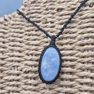 Moonstone Handmade Wrapped Macrame Necklace - Healing Stone