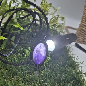 Amethyst Macrame Pendant Necklace – Serenity & Spiritual Balance
