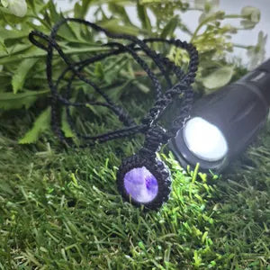 Amethyst Macrame Pendant Necklace – Serenity & Spiritual Balance