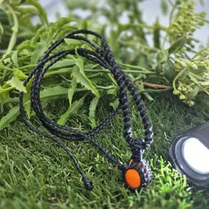 Carnelian Macrame Pendant Necklace – Energy & Motivation