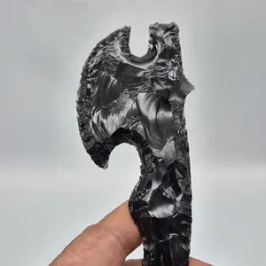 Black Obsidian Crystal Axe