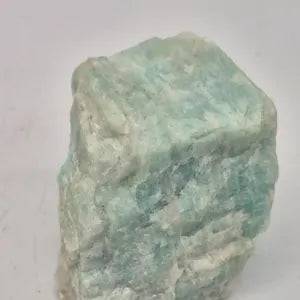Rough Amazonite Specimen: Natural Healing Crystal Home Decor