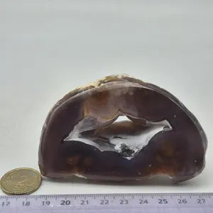 Moss Agate Boytroidal Crystal with Calcite Geode