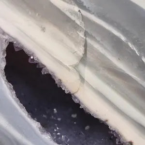 Lace Agate with Amethyst Geode – Natural Crystal Specimen