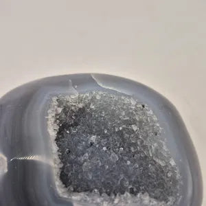 Blue Lace Agate with Quartz Geode – Natural Crystal Specimen