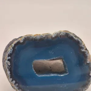 Blue Agate with Quartz Geode – Natural Crystal Specimen