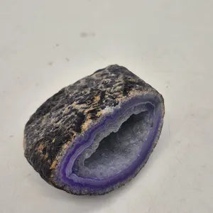 Purple Agate with Quartz Geode – Natural Crystal Specimen