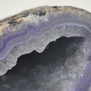 Purple Agate with Quartz Geode – Natural Crystal Specimen