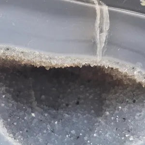 Blue Lace Agate with Quartz Geode – Natural Crystal Specimen