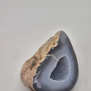 Blue Lace Agate with Quartz Geode – Natural Crystal Specimen