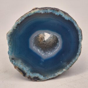 blue agate with quartz geode
