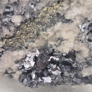 Galena Pyrite Calcite Cluster | Bulgarian Mineral Specimen