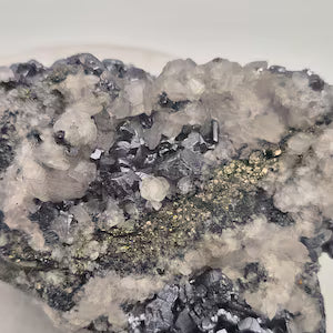Galena Pyrite Calcite Cluster | Bulgarian Mineral Specimen