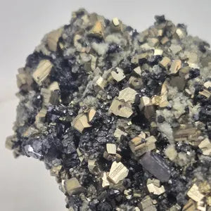 Galena Pyrite Calcite Cluster | Bulgarian Mineral Specimen