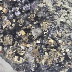 Galena Pyrite Calcite Cluster | Bulgarian Mineral Specimen