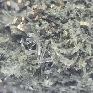 Galena Pyrite Quartz Points Cluster | Bulgarian Mineral Specimen