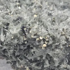 Galena Pyrite Quartz Points Cluster | Bulgarian Mineral Specimen