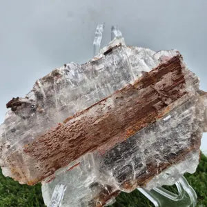 Selenite with Iron Oxidation – Raw Greek Crystal, Rare Mineral Specimen