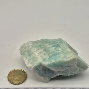 Rough Amazonite Specimen: Natural Healing Crystal Home Decor